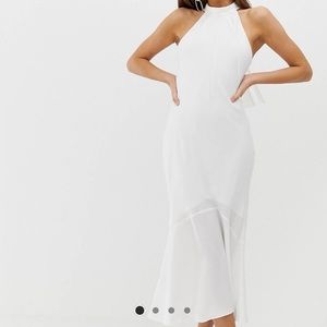 River Island bodycon dress with tie neck